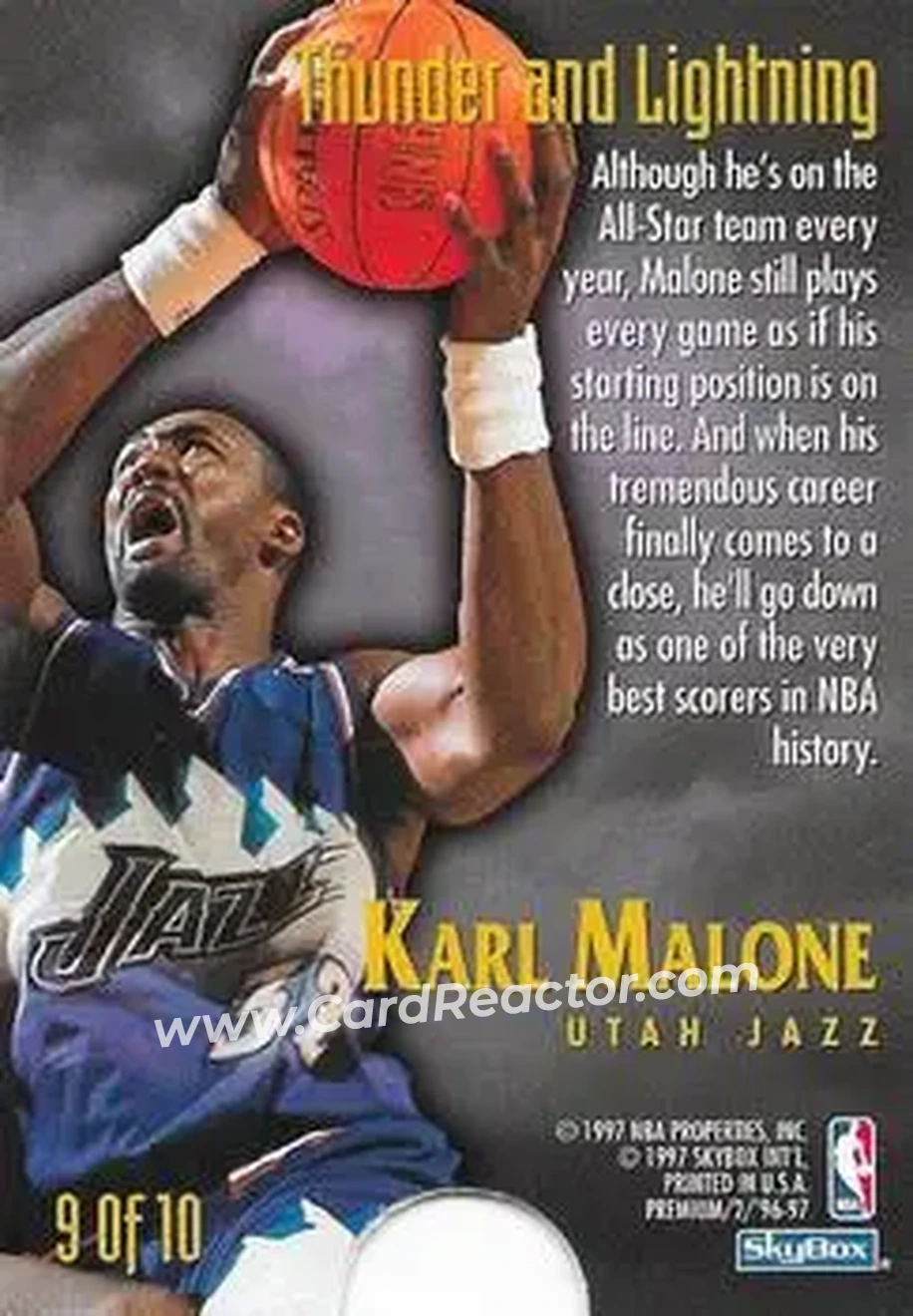 Back of Karl Malone