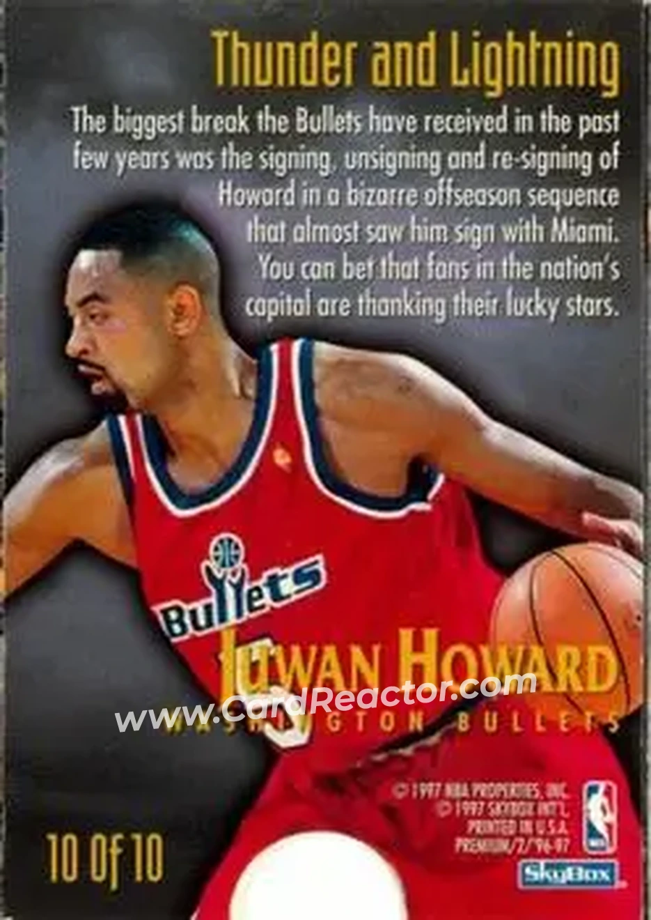 Back of Juwan Howard