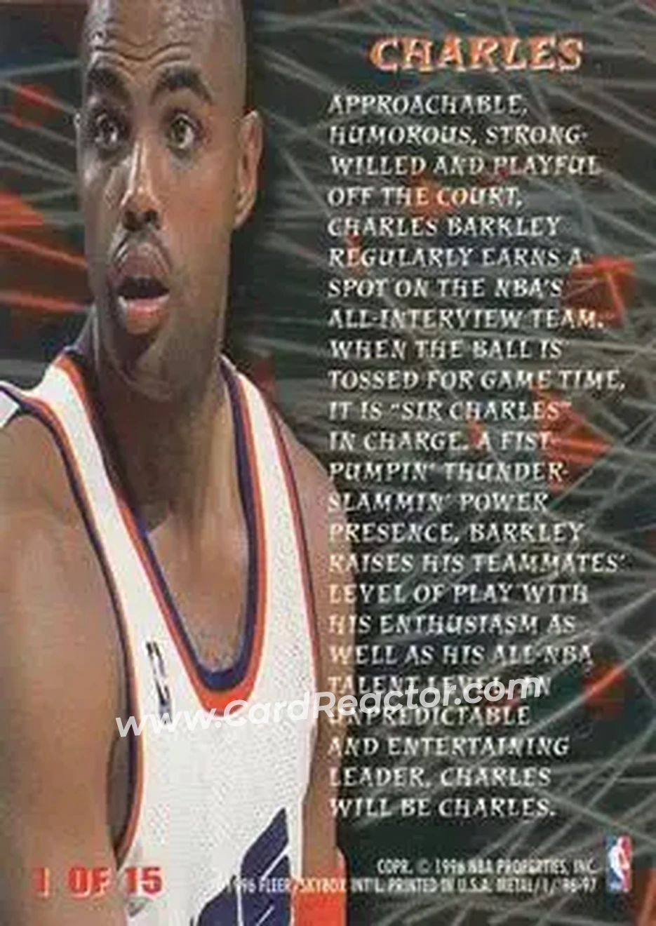 Back of Charles Barkley