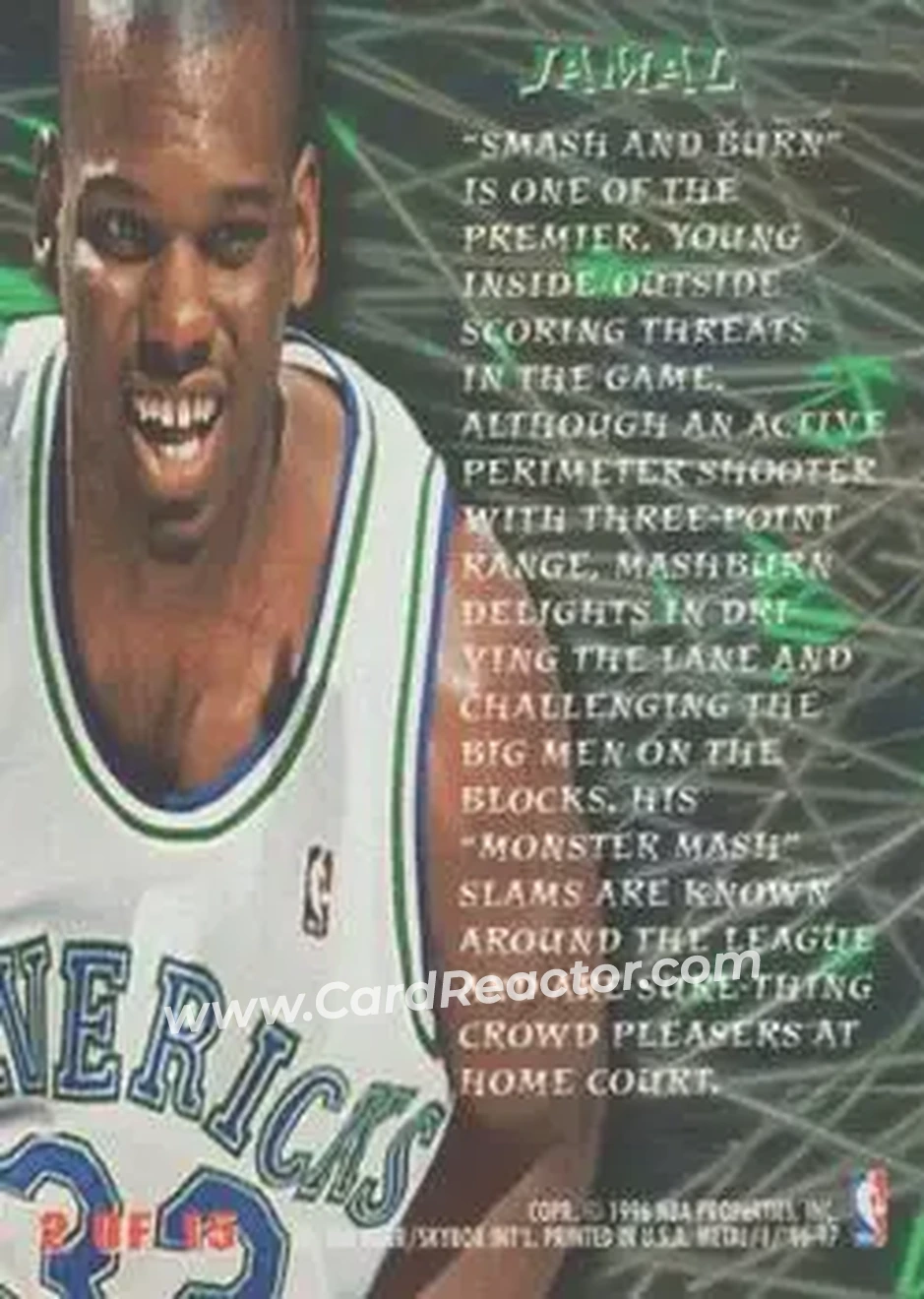 Back of Jamal Mashburn