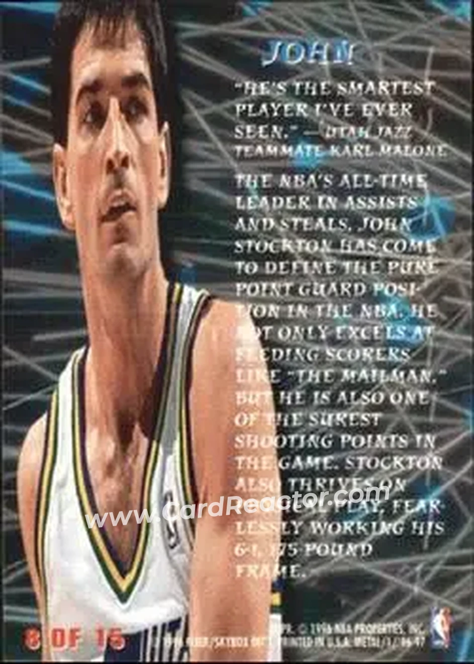Back of John Stockton