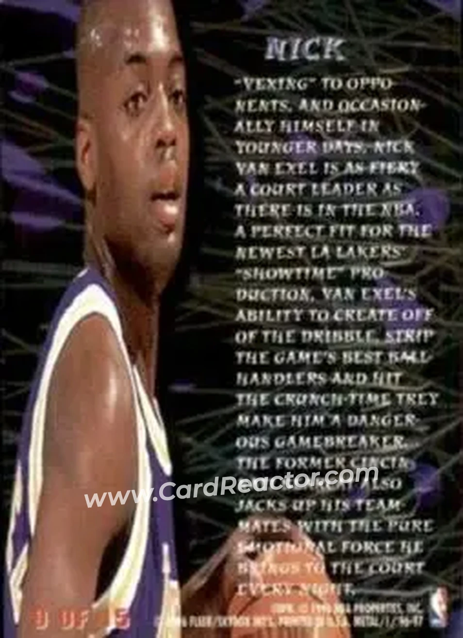 Back of Nick Van Exel
