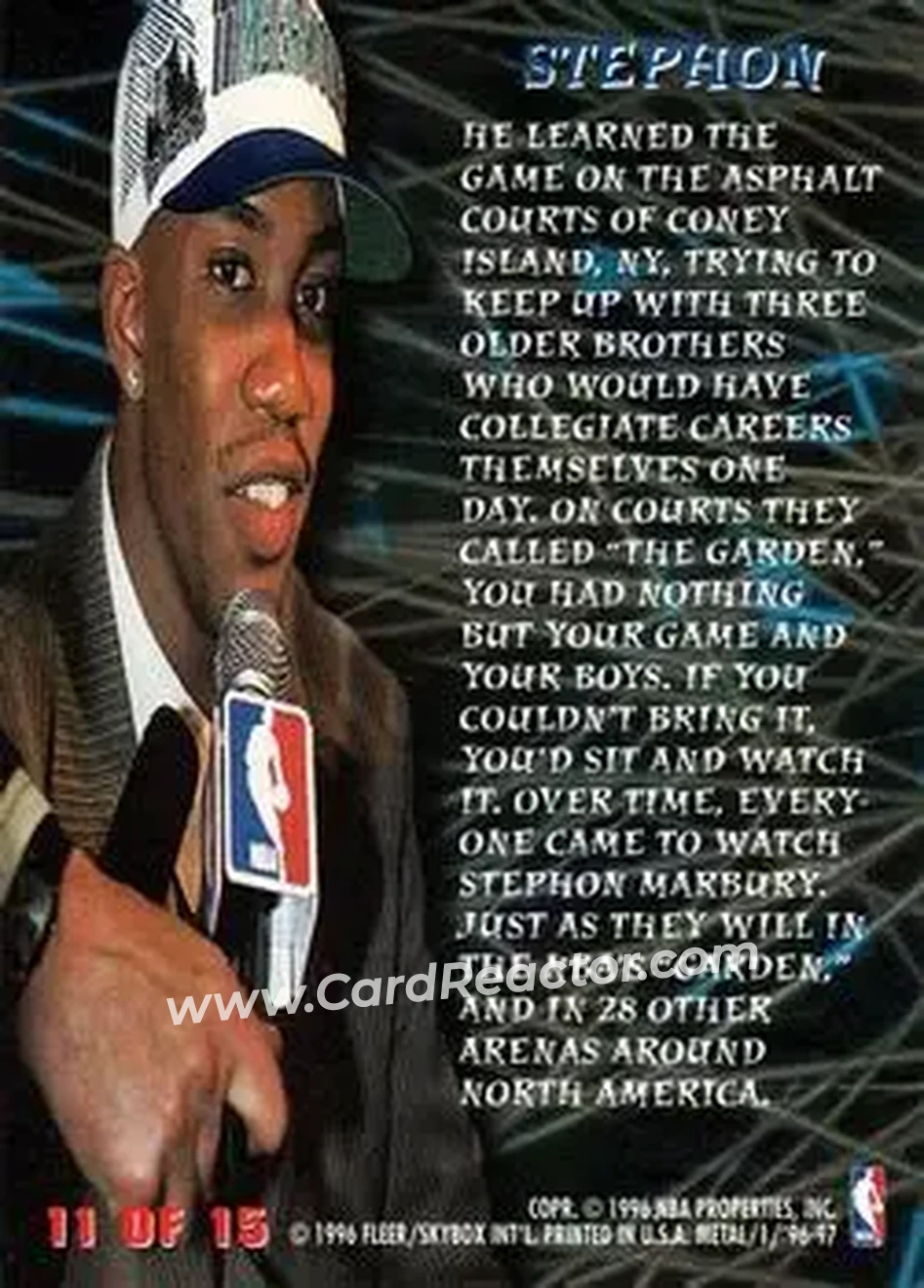 Back of Stephon Marbury