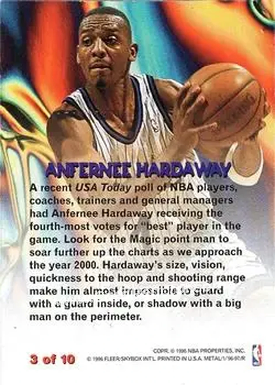 Back of Anfernee Hardaway