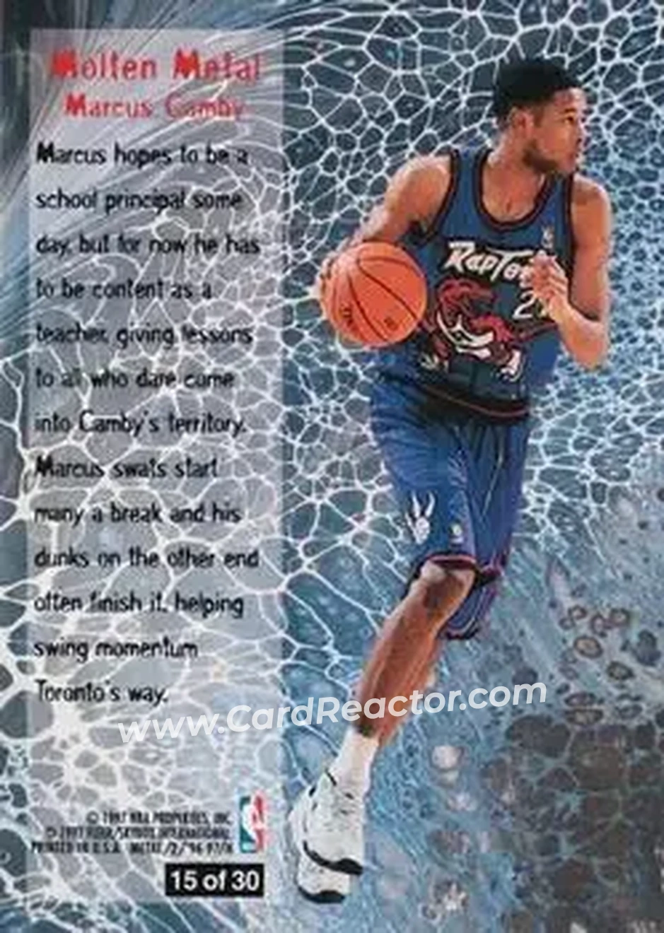 Back of Marcus Camby
