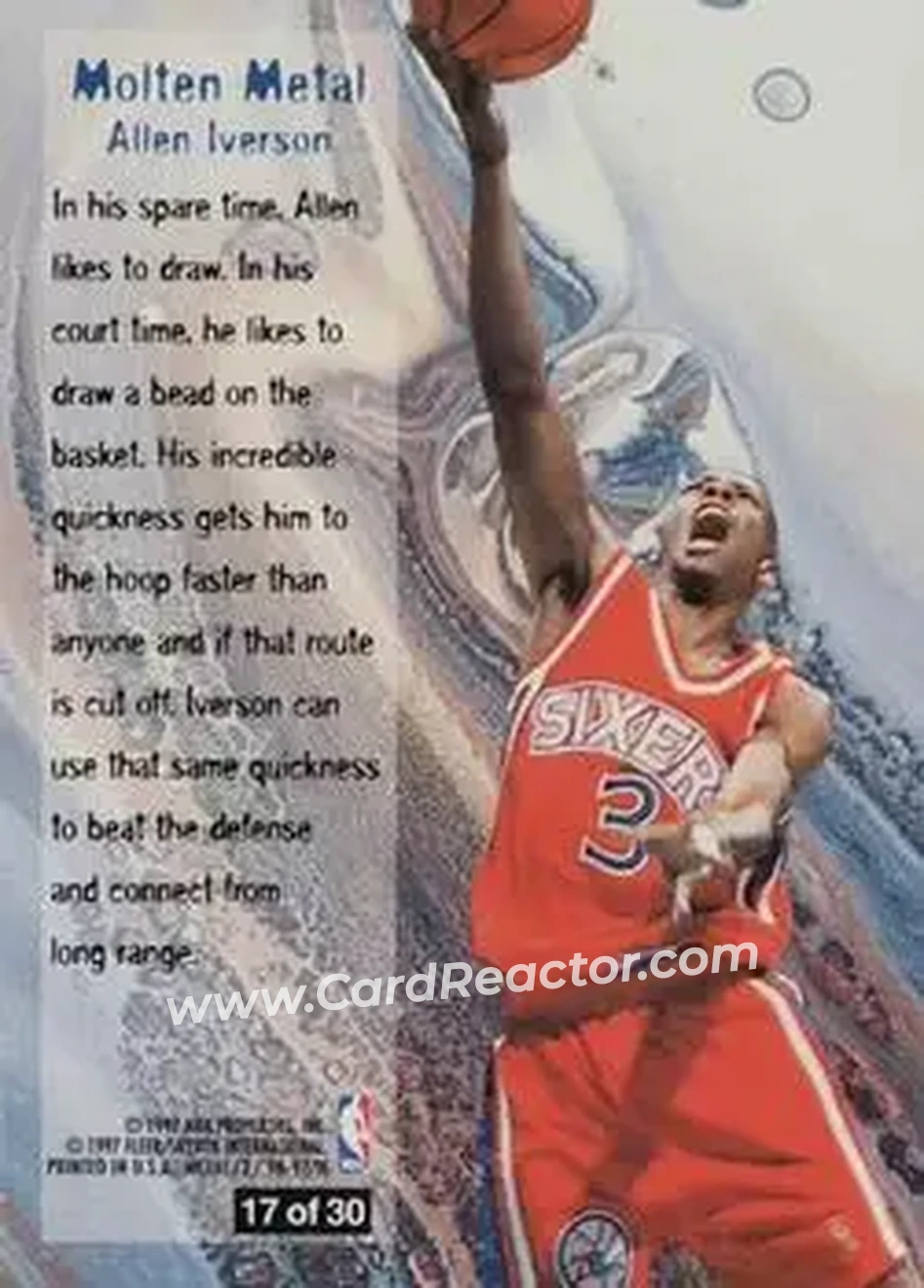 Back of Allen Iverson