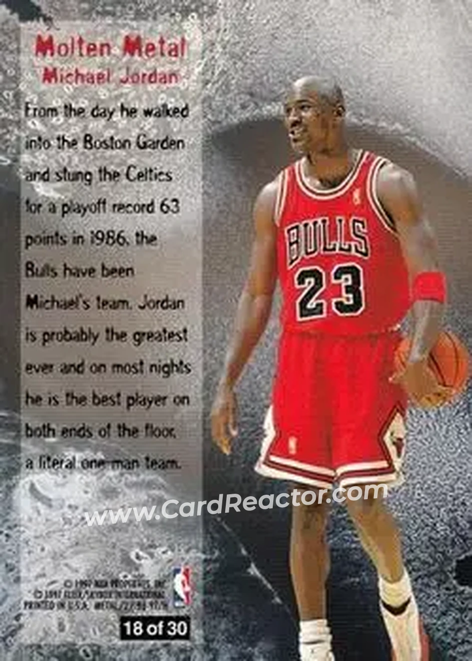 Back of Michael Jordan