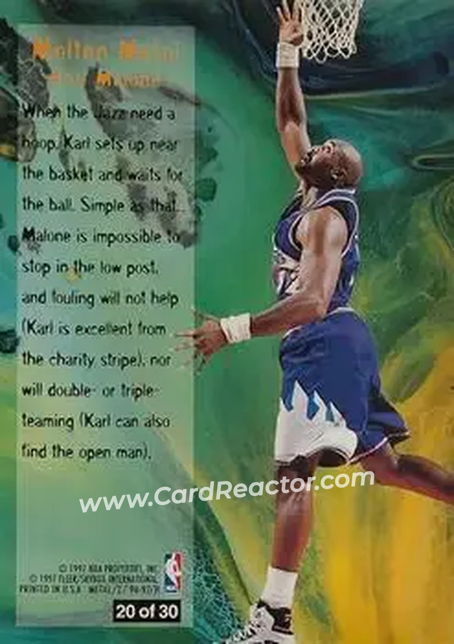 Back of Karl Malone