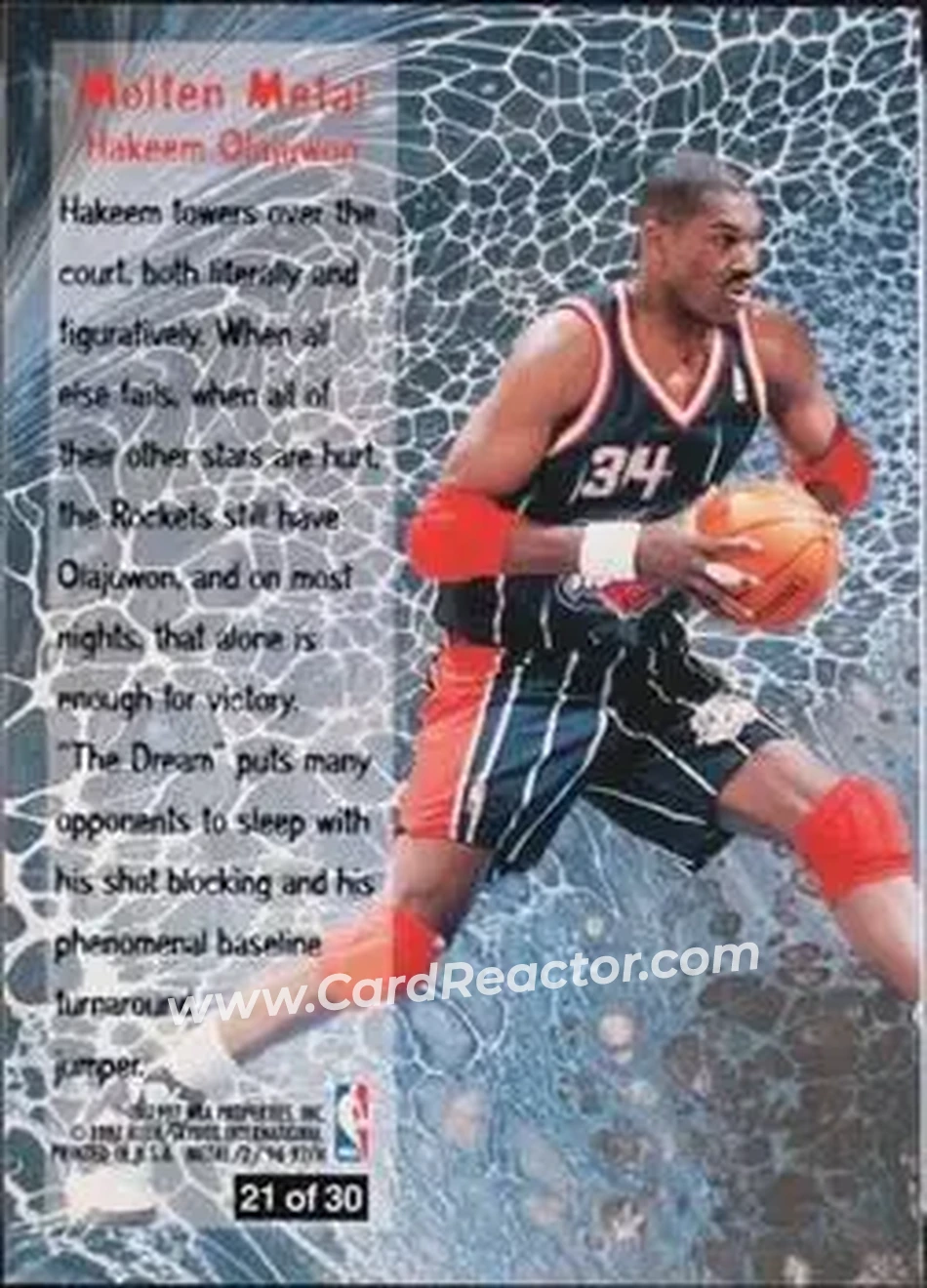 Back of Hakeem Olajuwon