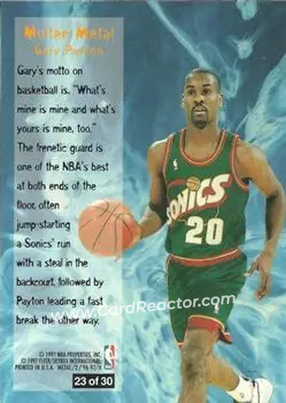 Back of Gary Payton