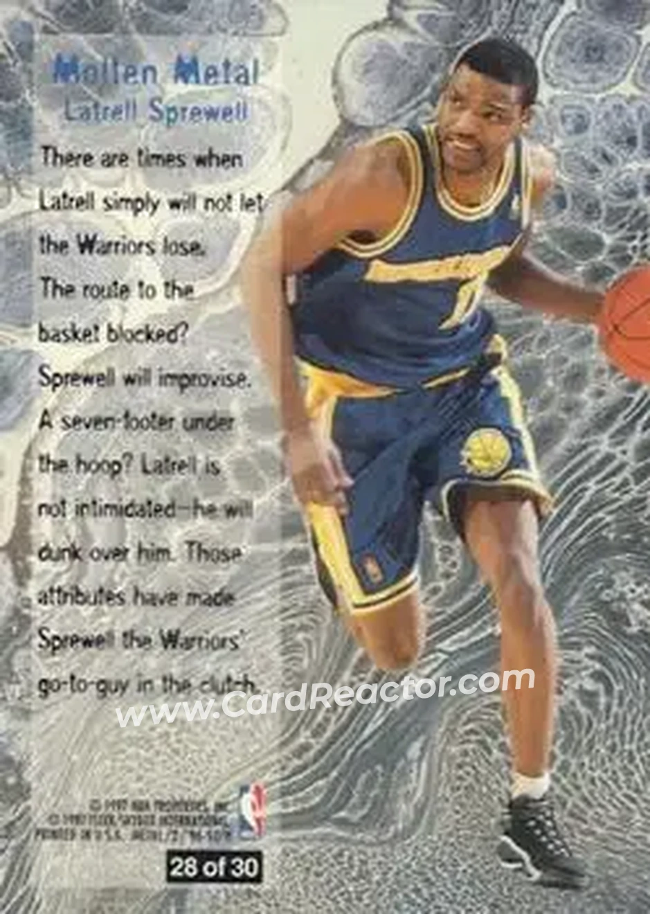 Back of Latrell Sprewell