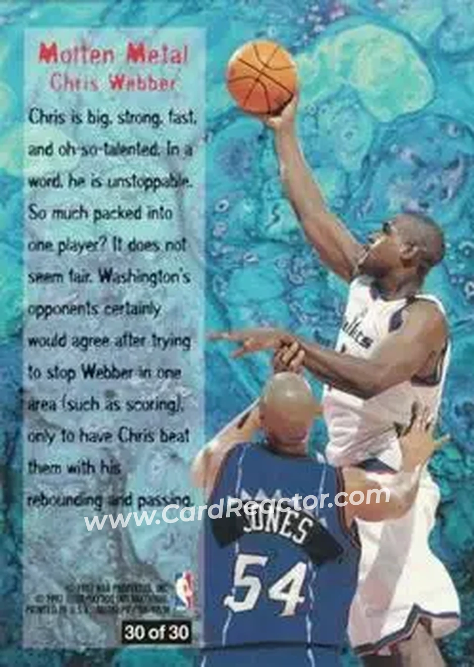 Back of Chris Webber