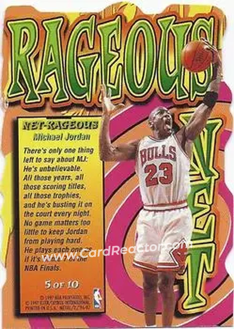 Back of Michael Jordan