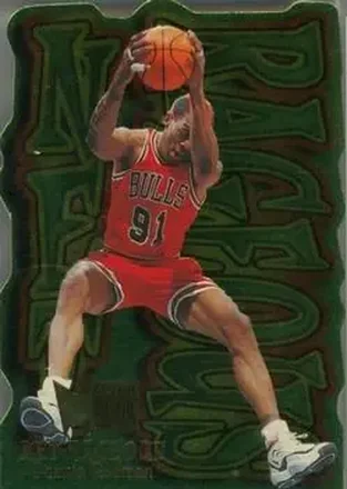 1996-97 Metal #8 Net-Rageous Dennis Rodman
