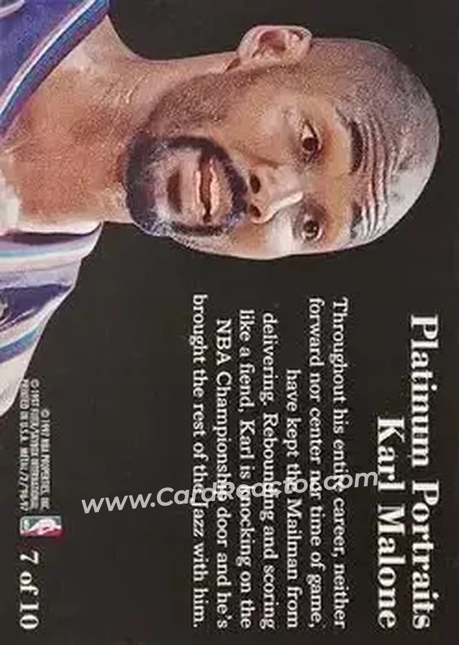 Back of Karl Malone