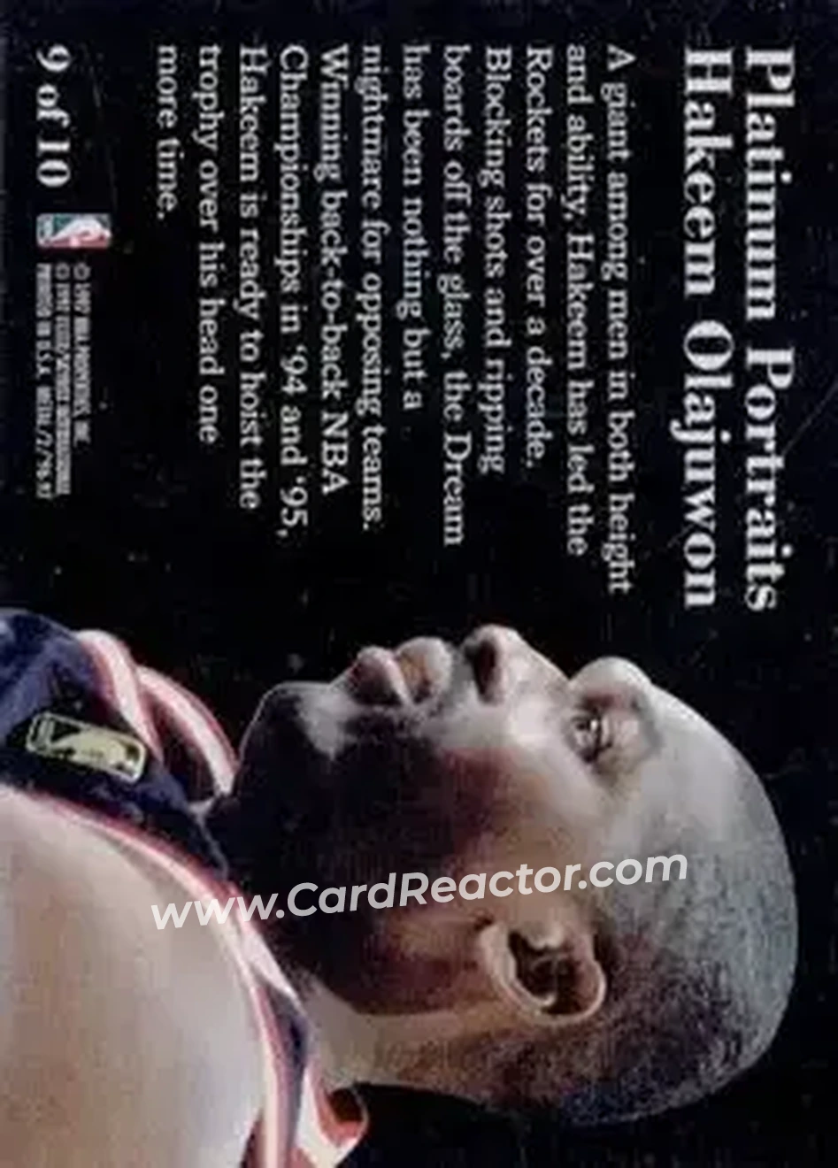 Back of Hakeem Olajuwon