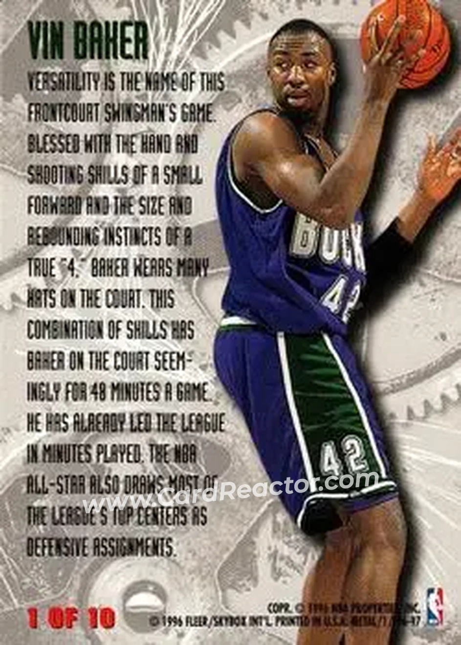 Back of Vin Baker