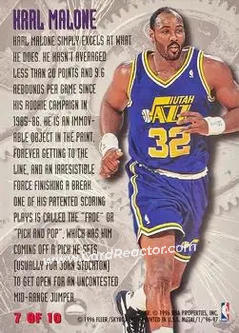 Back of Karl Malone