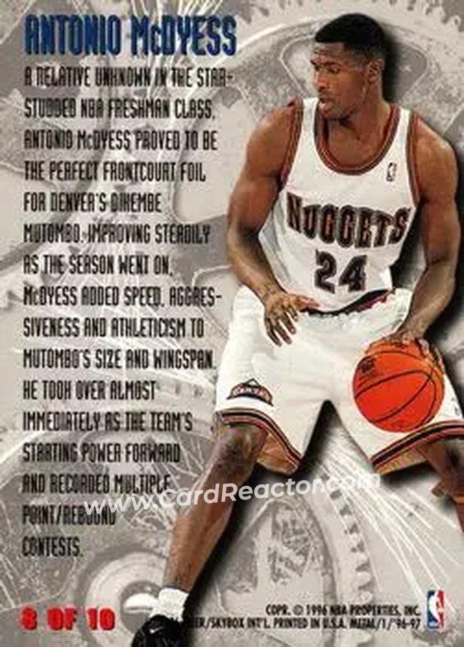 Back of Antonio McDyess