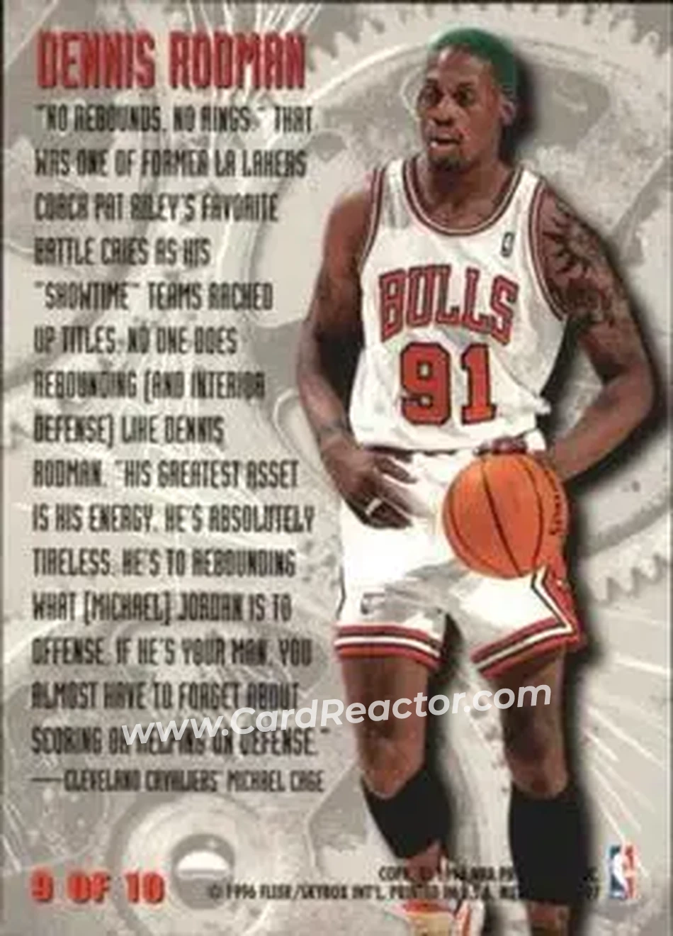 Back of Dennis Rodman