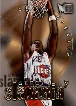 1996-97 Metal #2 Steel Slammin' Clyde Drexler