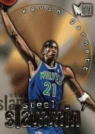 1996-97 Metal #4 Steel Slammin' Kevin Garnett