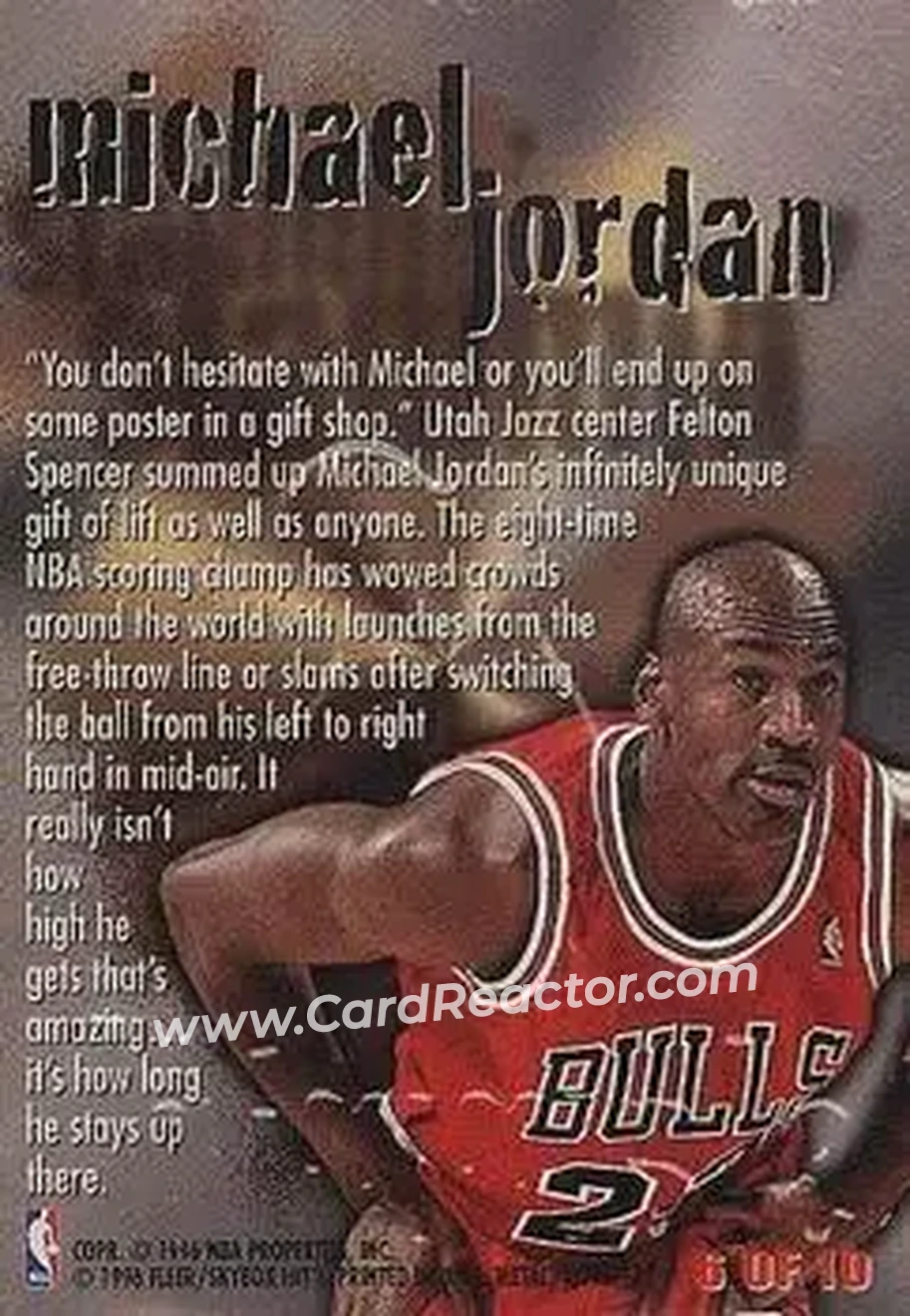 Back of Michael Jordan