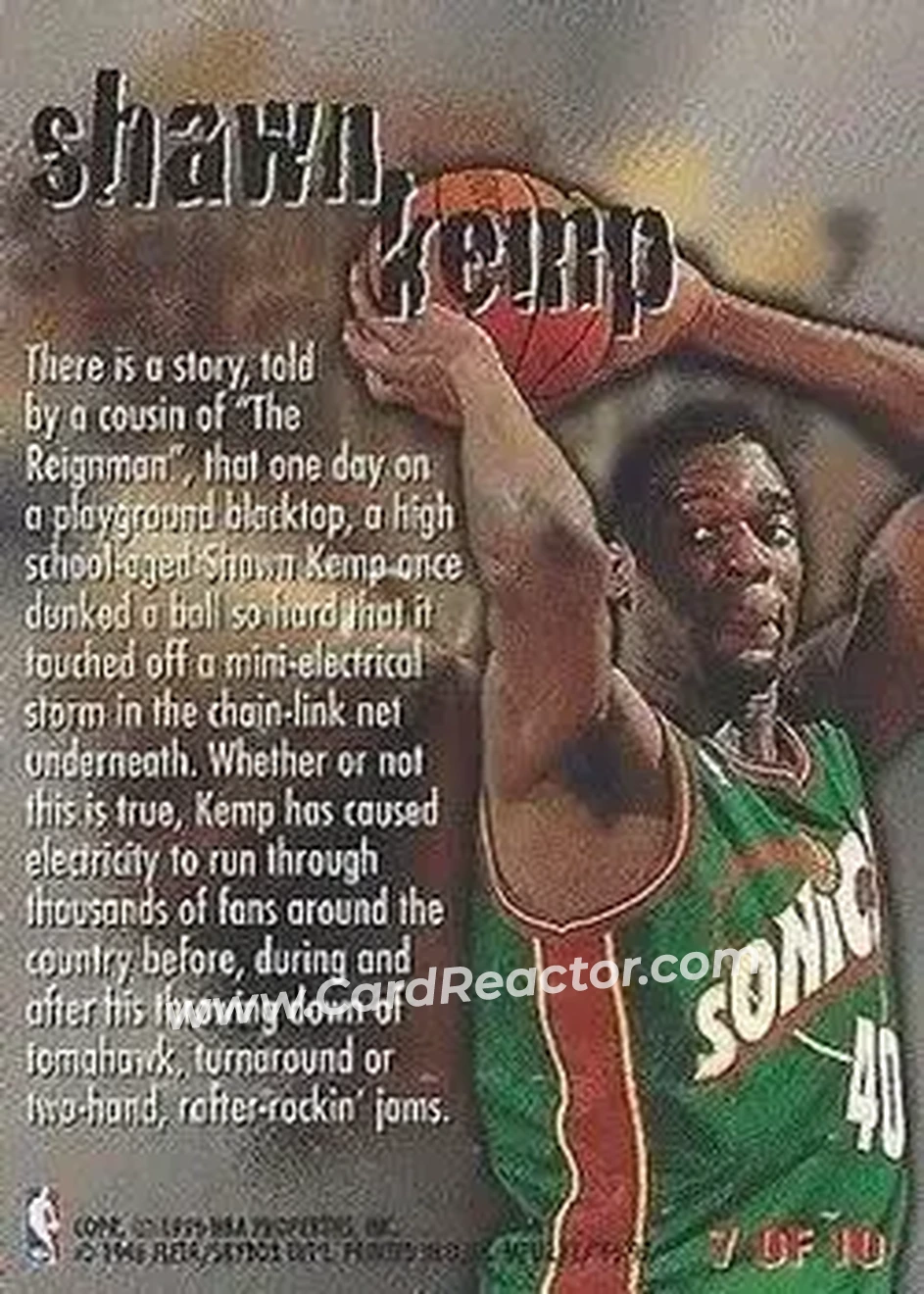 Back of Shawn Kemp