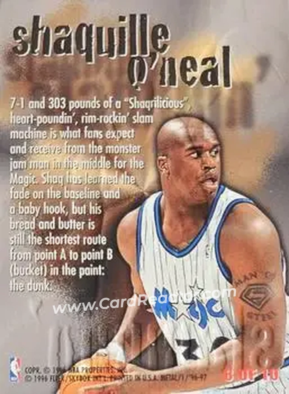 Back of Shaquille O'Neal