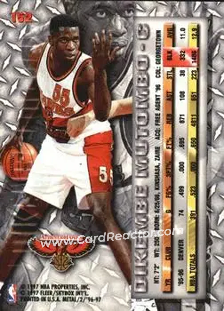 Back of Dikembe Mutombo