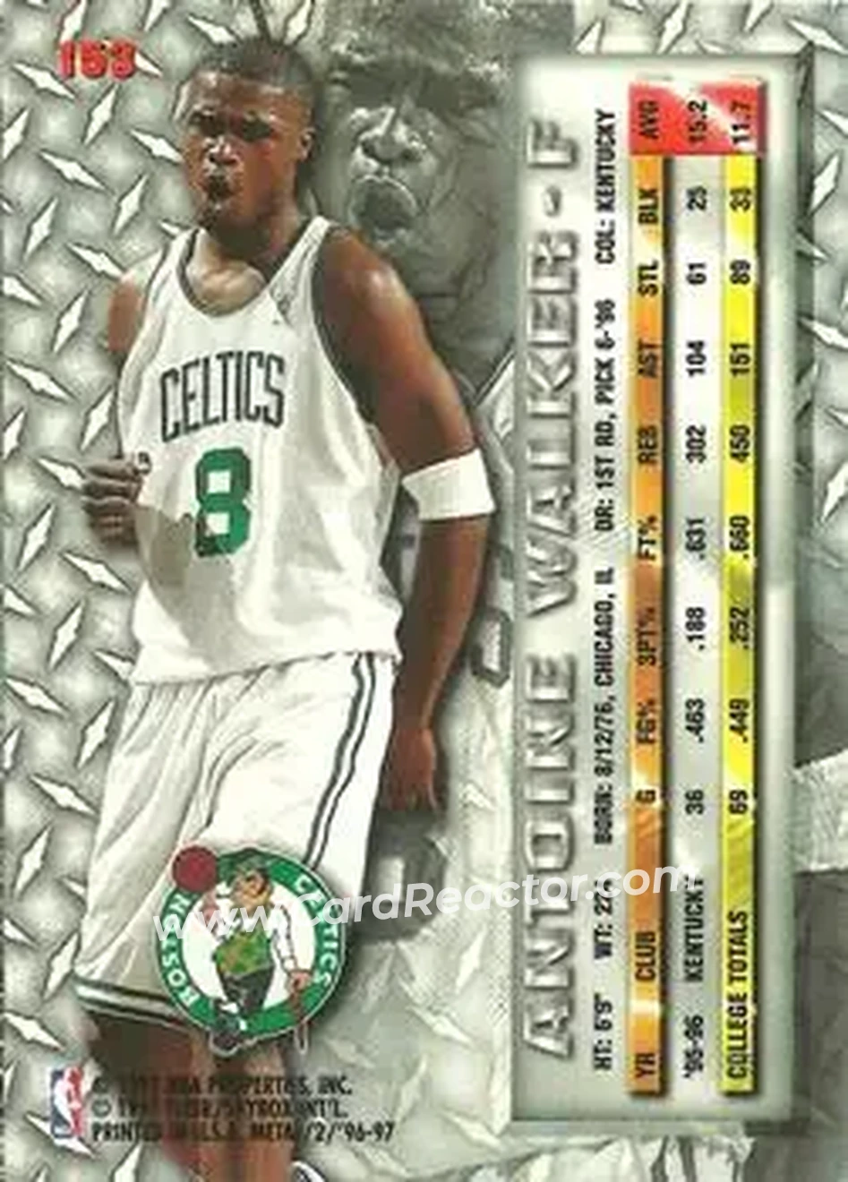 Back of Antoine Walker