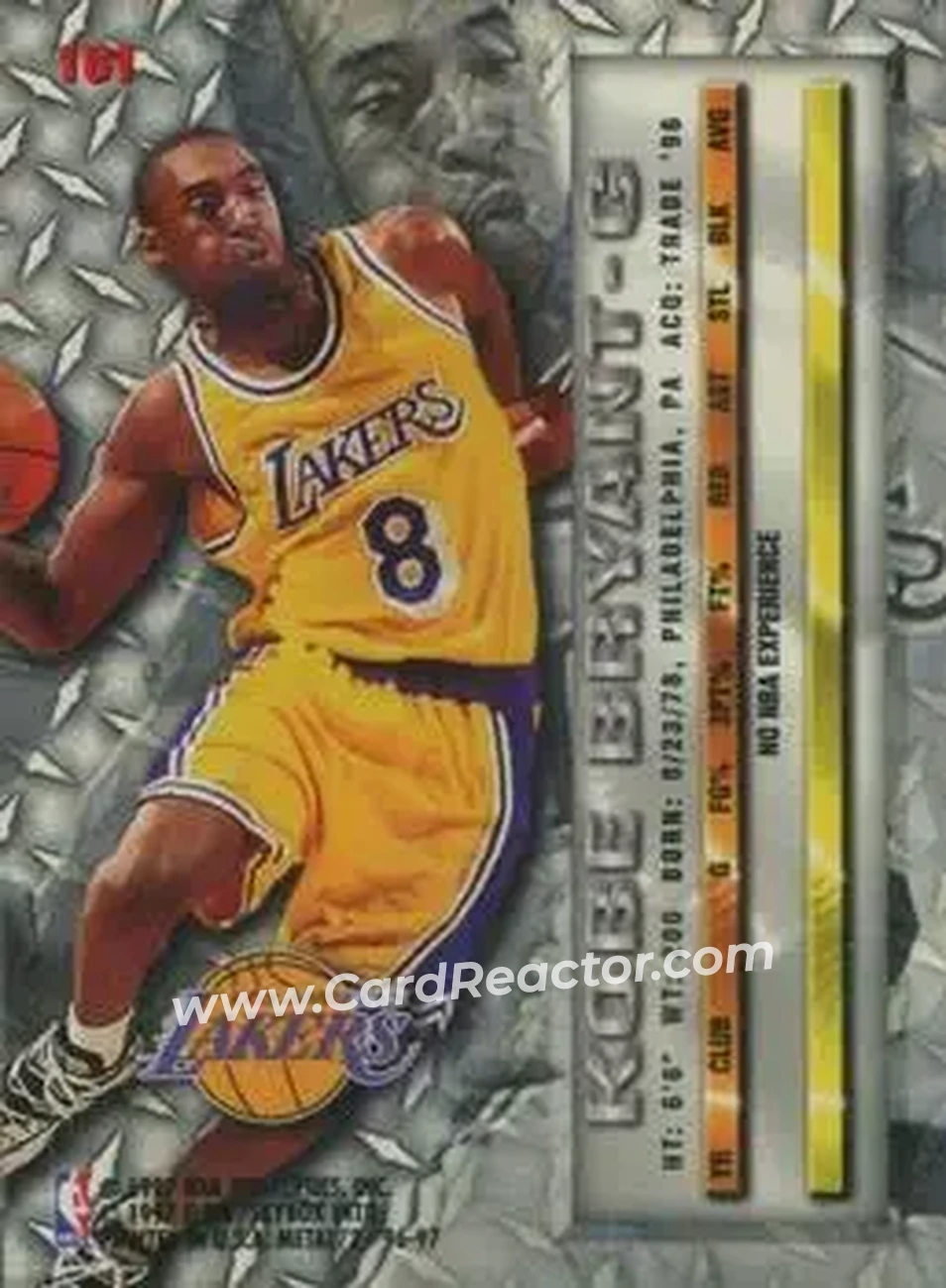 Back of Kobe Bryant