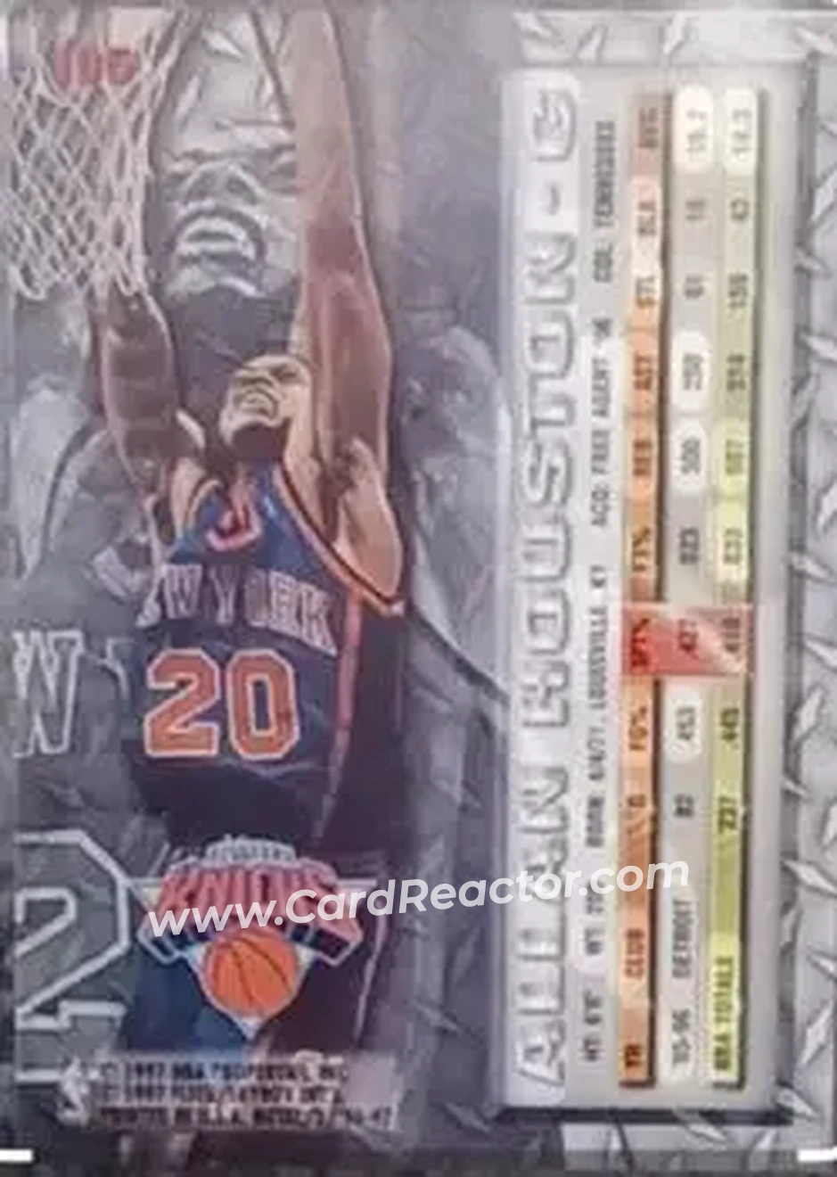 Back of Allan Houston