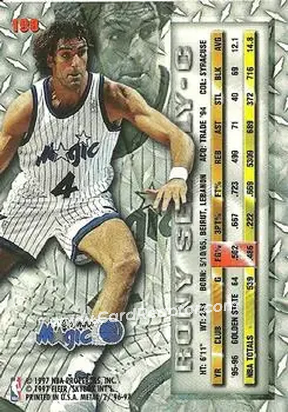 Back of Rony Seikaly