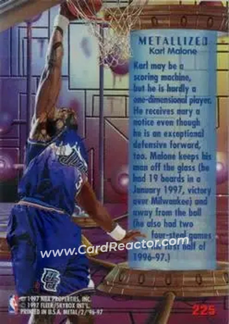 Back of Karl Malone