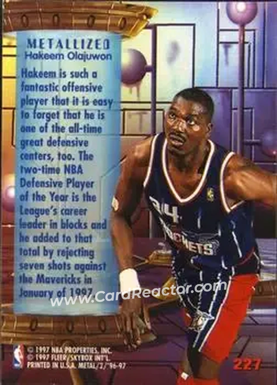 Back of Hakeem Olajuwon