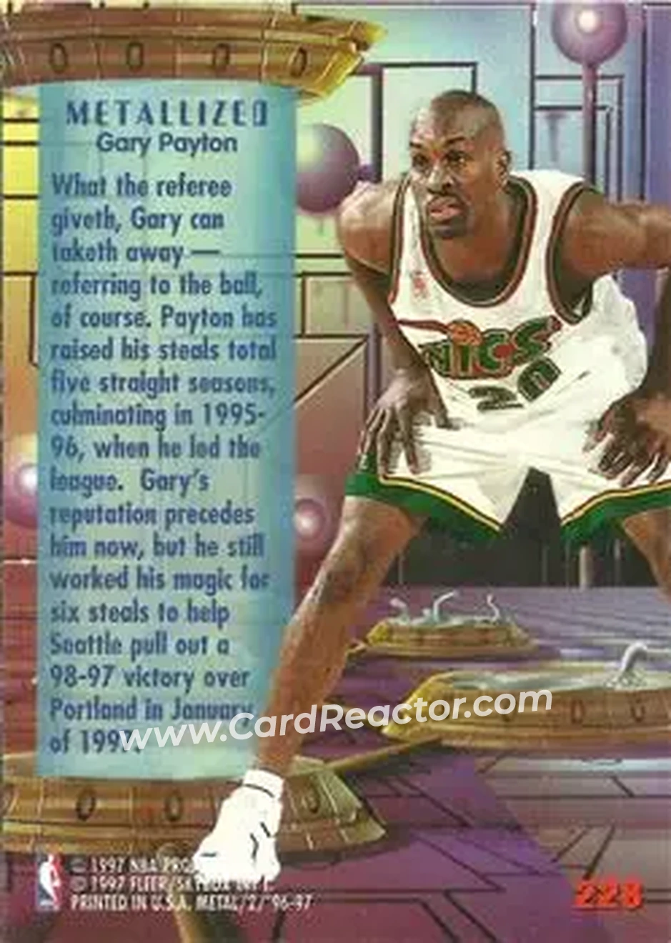 Back of Gary Payton