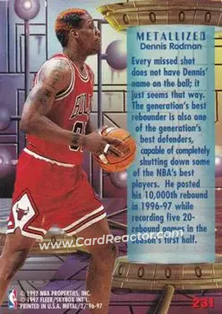 Back of Dennis Rodman