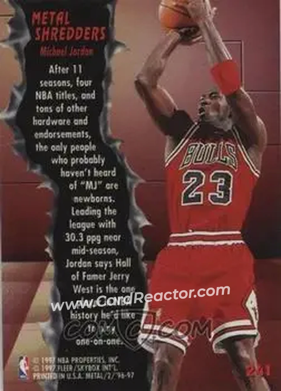 Back of Michael Jordan