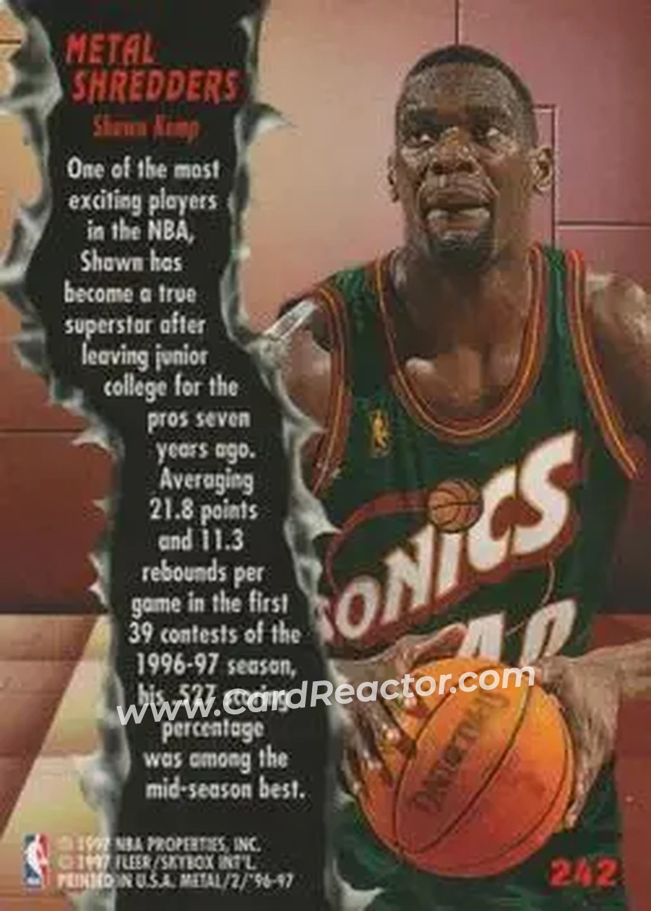 Back of Shawn Kemp