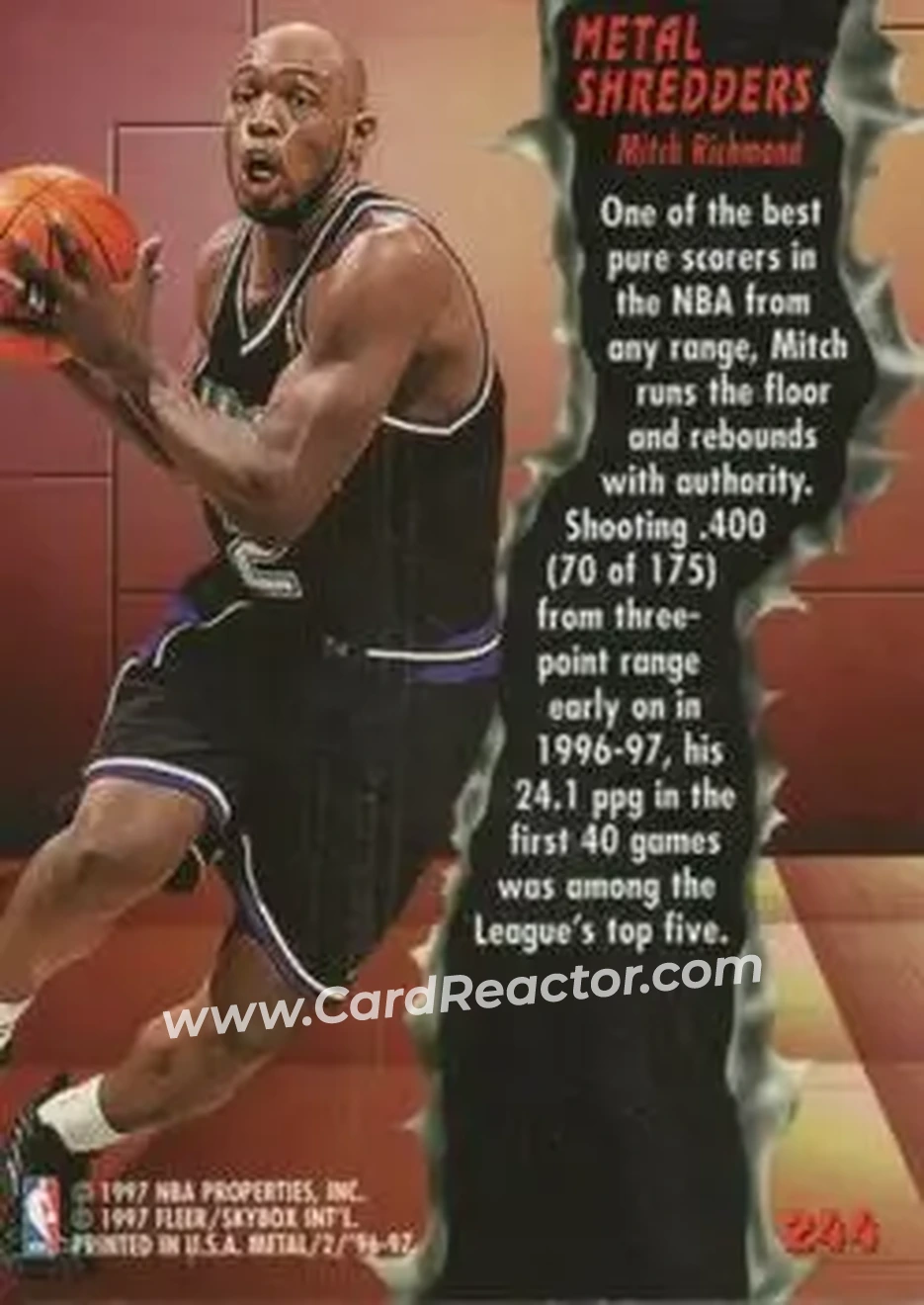 Back of Mitch Richmond