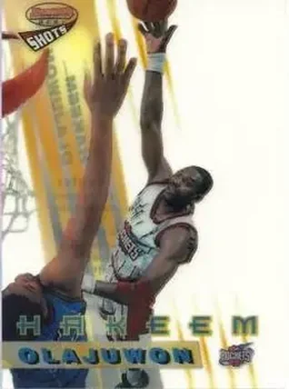 1996-97 Bowman's Best #BS4 Best Shots Refractor Hakeem Olajuwon