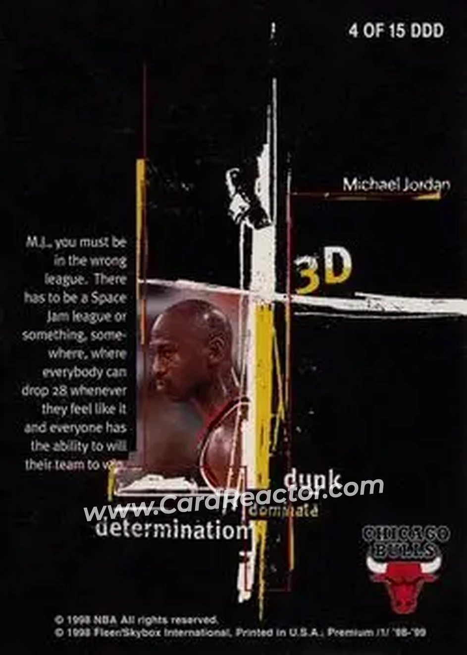 Back of Michael Jordan