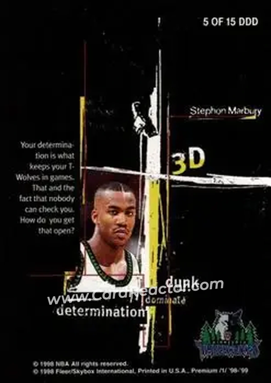 Back of Stephon Marbury