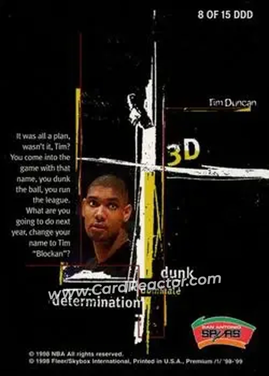 Back of Tim Duncan