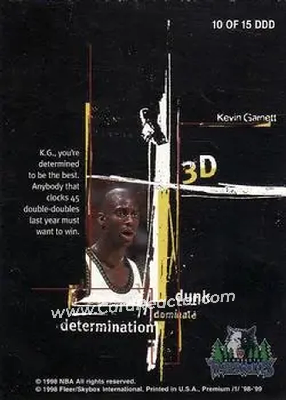 Back of Kevin Garnett