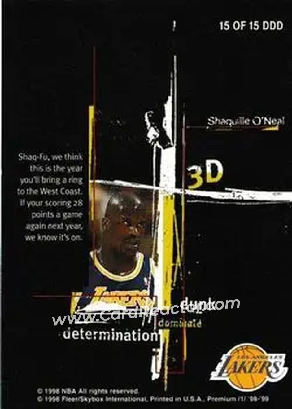 Back of Shaquille O'Neal