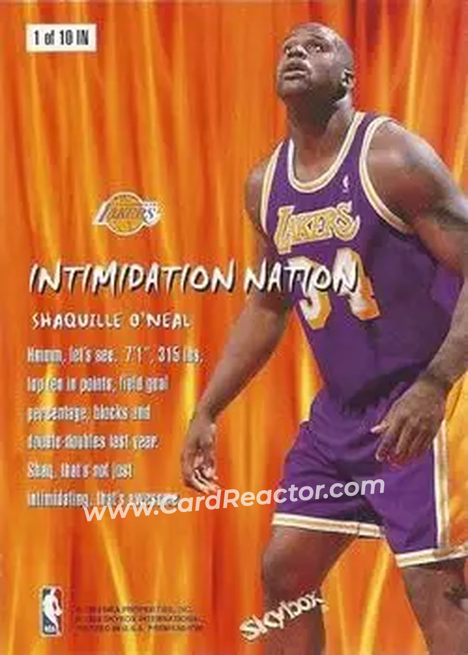 Back of Shaquille O'Neal