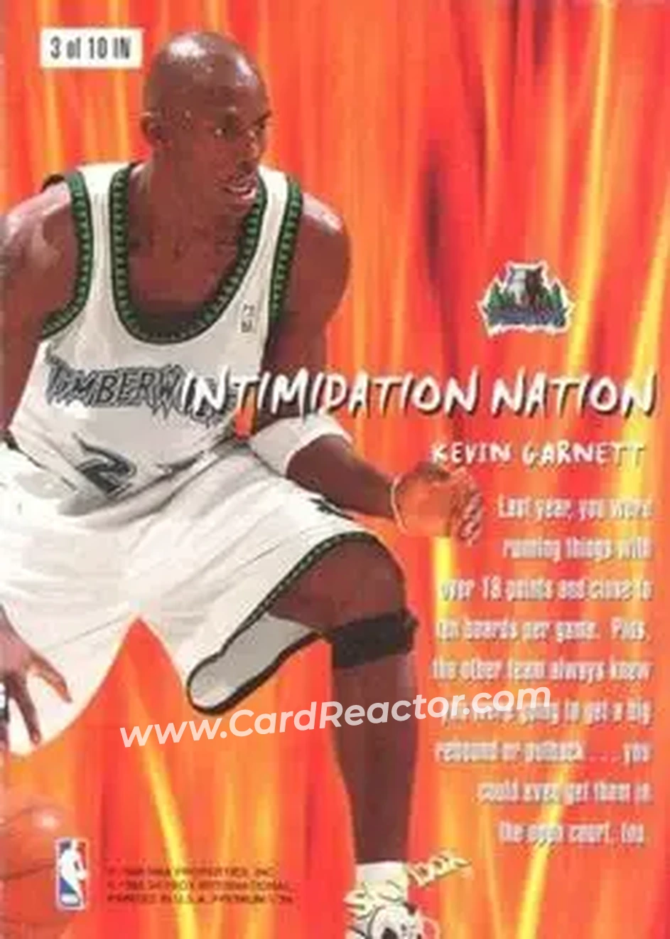 Back of Kevin Garnett