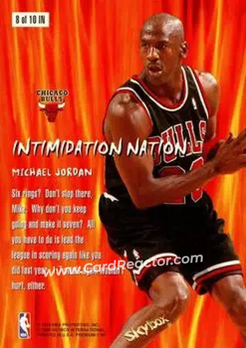Back of Michael Jordan
